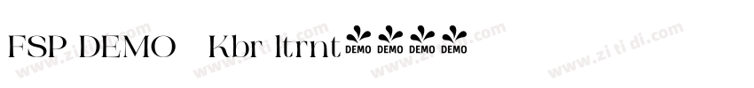 FSP DEMO   Kbr ltrnt字体转换